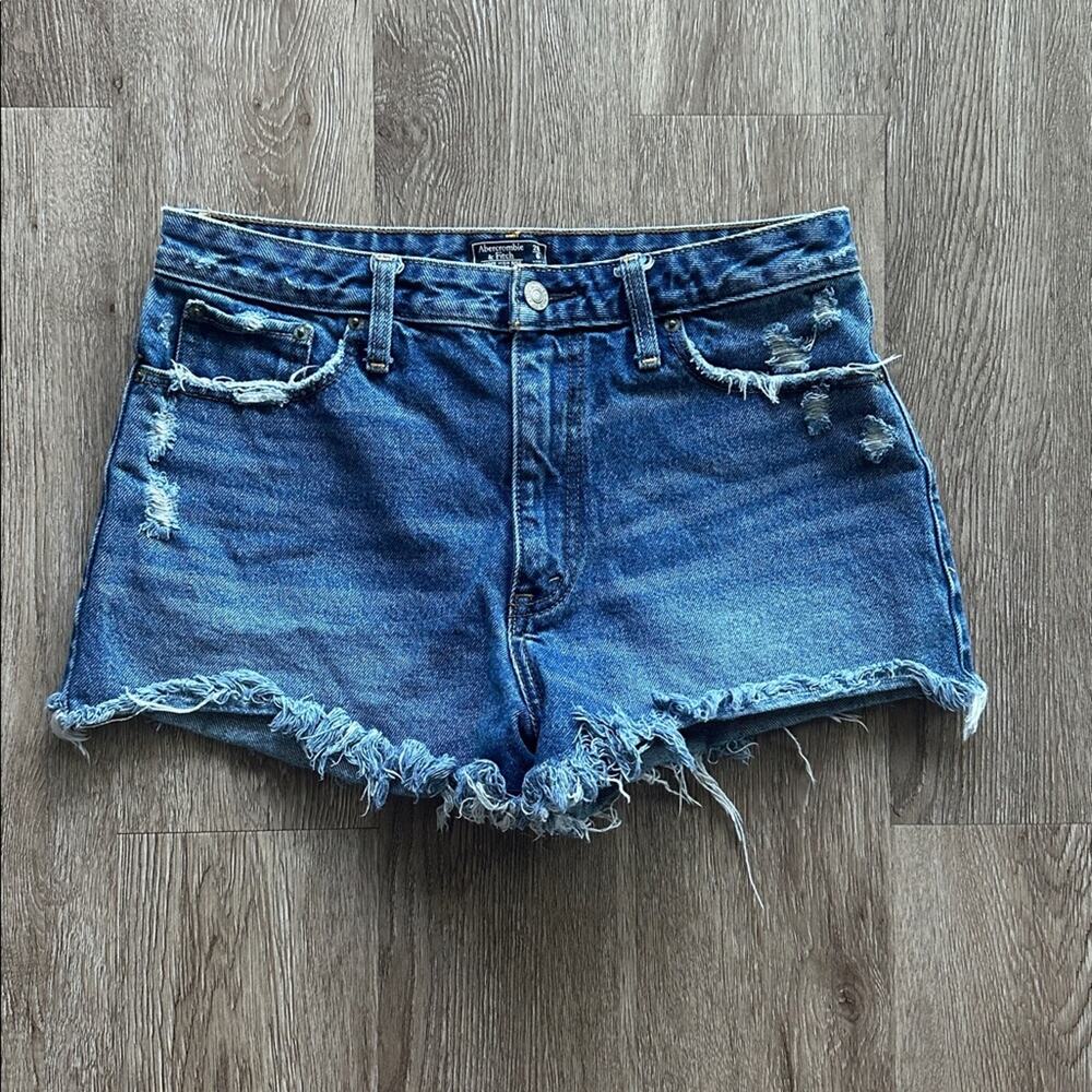 Abercrombie‎ & Fitch Annie High Rise Denim Shorts Size 6 100% Cotton